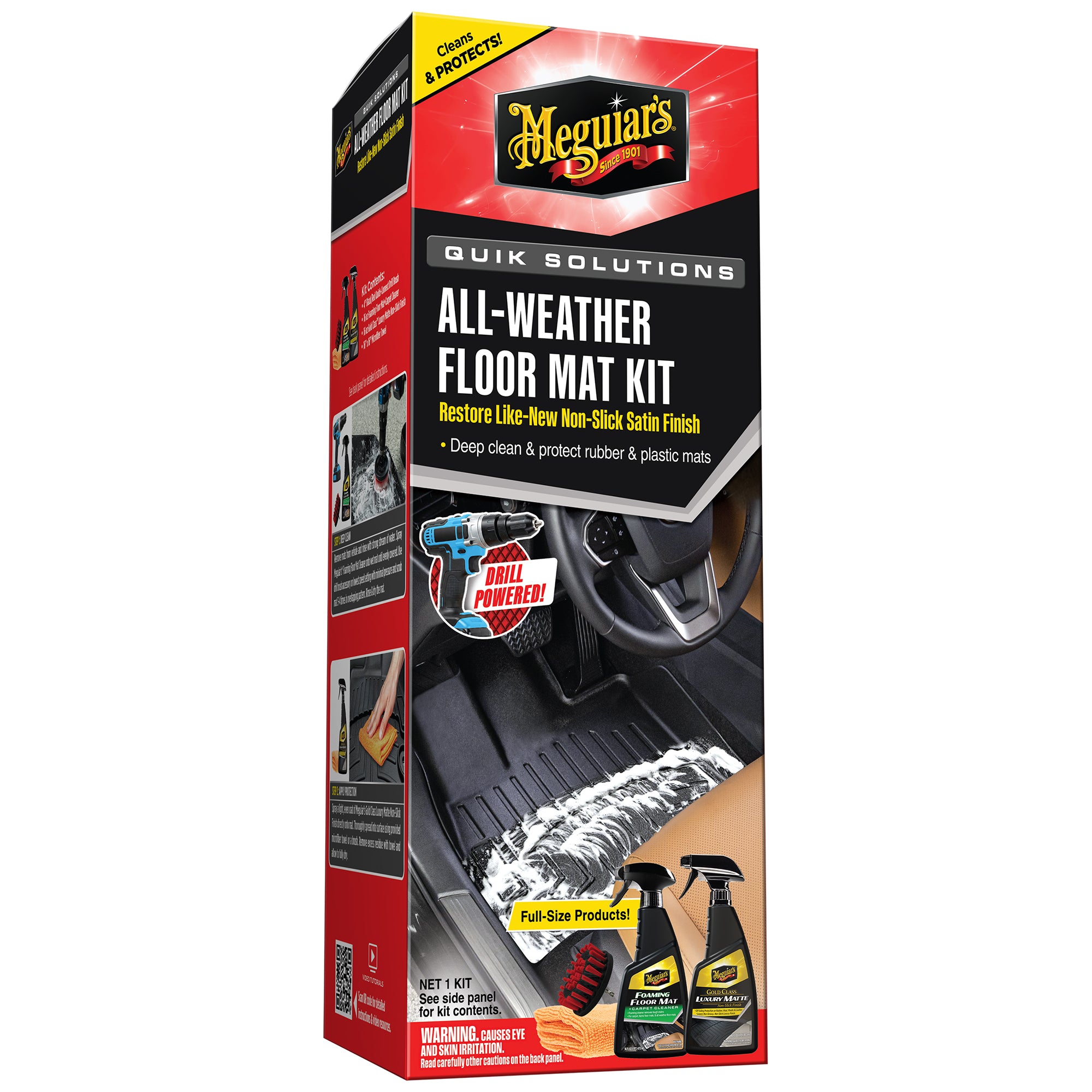 Meguiar's Quik Solutions All-Weather Floor Mat Kit