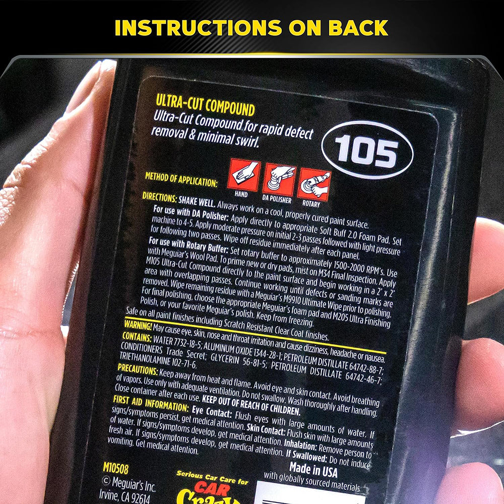 Meguiar's Ultra Cut Compound, M105 - 8 oz.