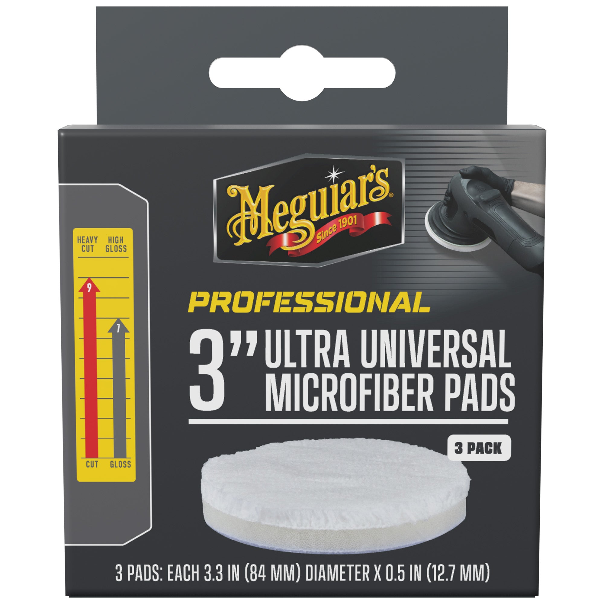Meguiar's Professional Ultra Universal Microfiber Pads, M3MFP3 - 3" (3 pack)