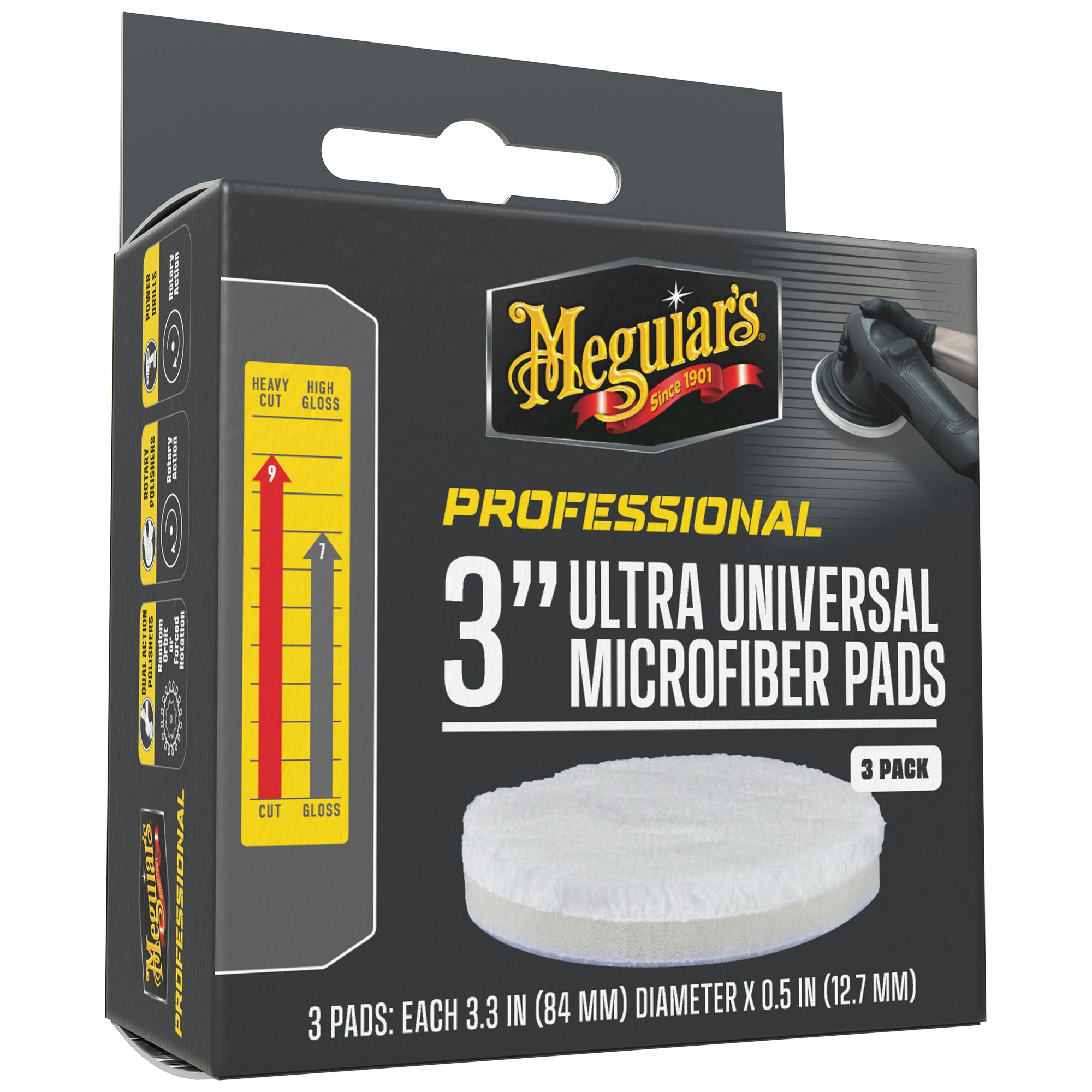 Meguiar's Professional Ultra Universal Microfiber Pads, M3MFP3 - 3