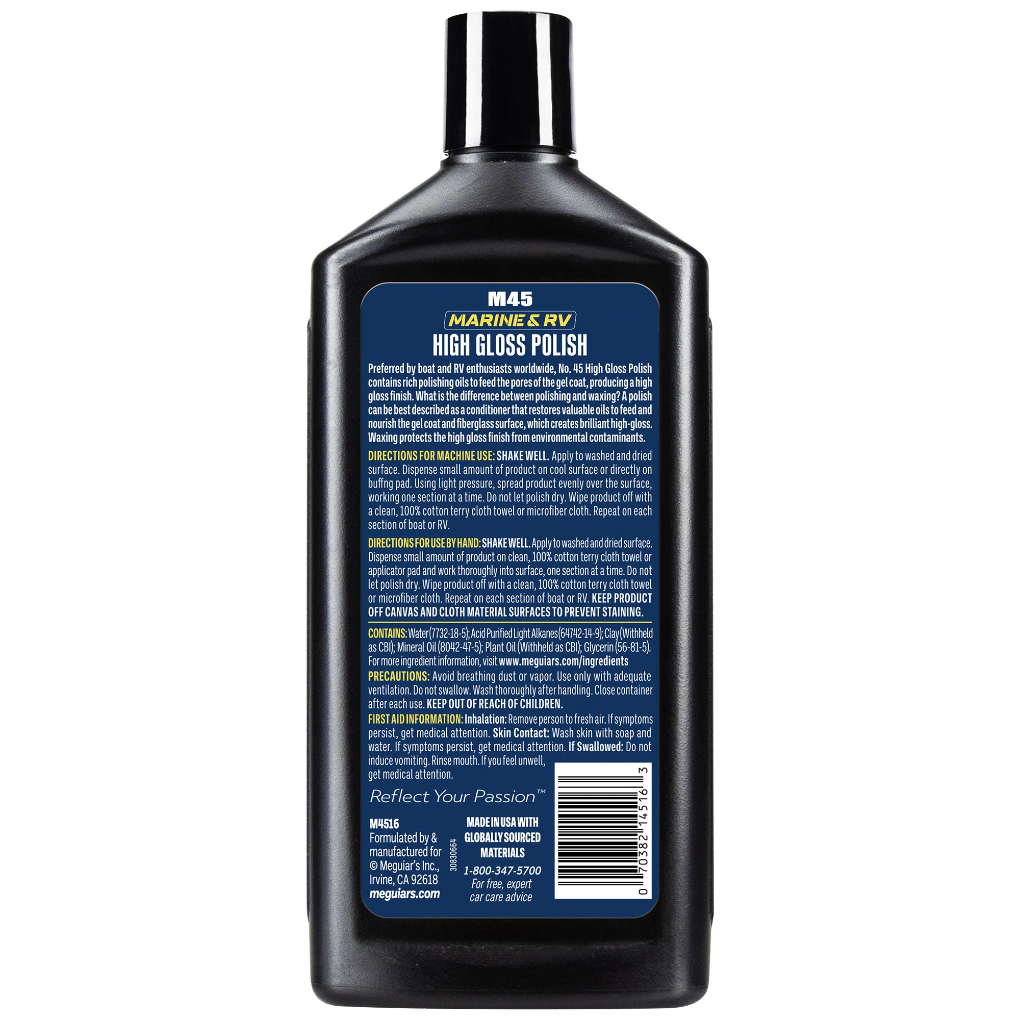 Meguiar's Marine/RV Polish & Gloss Enhancer, #45 - 16 oz.