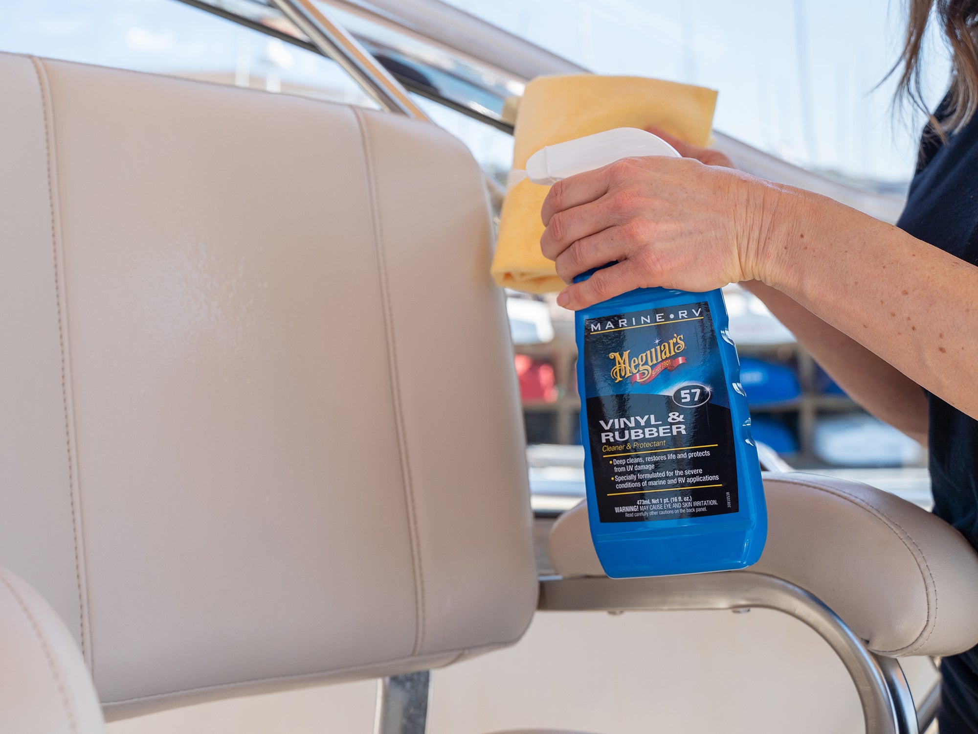 Meguiar's Marine/RV Vinyl & Rubber Cleaner/Conditioner, #57 - 16 oz.