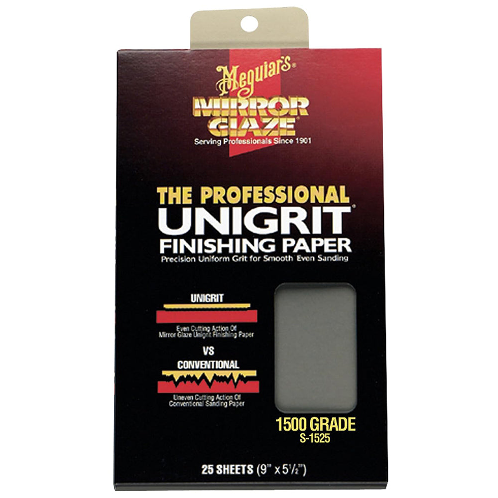 Meguiar's Unigrit Sanding Sheets - 1500 grit (25 sheets)