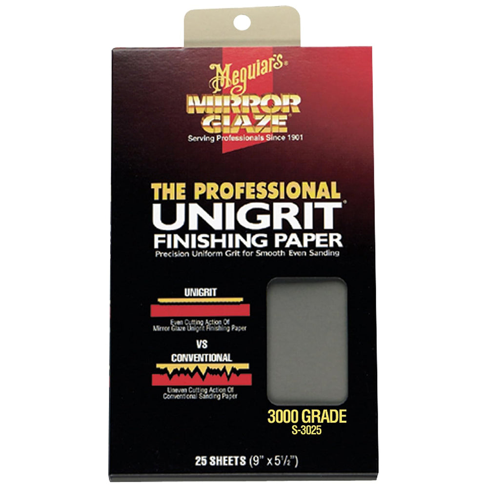Meguiar's Unigrit Sanding Sheets - 3000 grit (25 sheets)