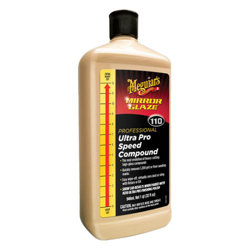 Meguiar's - M110 Mirror Glaze Ultra Pro Speed Compound is the next  evolution in advanced cutting compounds. Formulated with professional body  shops and detailers in mind, this all-new formula delivers a quick